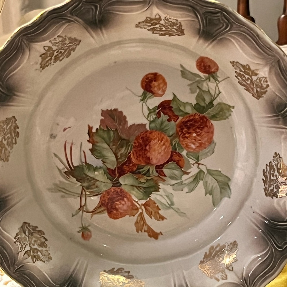 Vintage Floral Decorative Plate